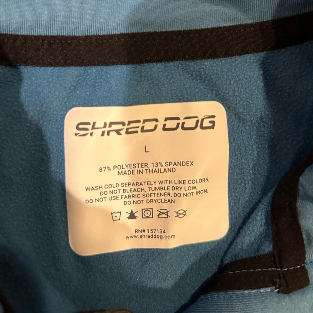 Shred Dog kid’s ski base layer with zipper. Great condition.